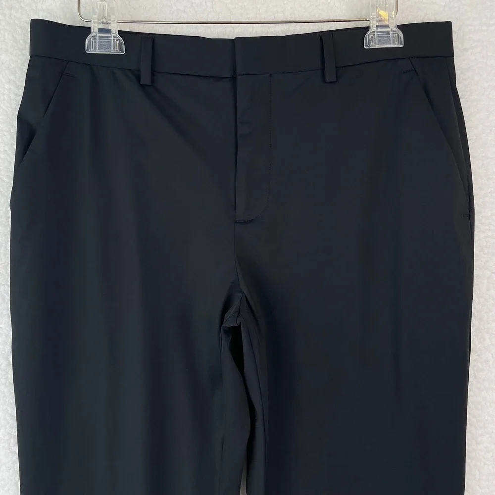 Express Slim Fit Tech Chino Pants Black 32x30 Nylon Spandex Stretch Office